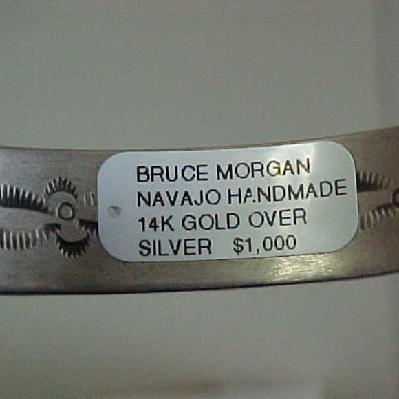 Bruce Morgan Sterling SiLVER & 14kt Gold Mens Cuff - Picture 3 of 3